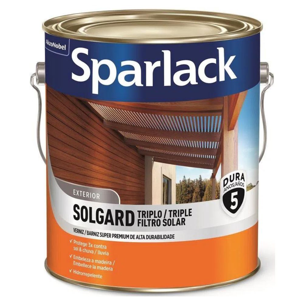 Verniz Solgard Brilhante Triplo Filtro Solar Natural 3,6L Sparlack